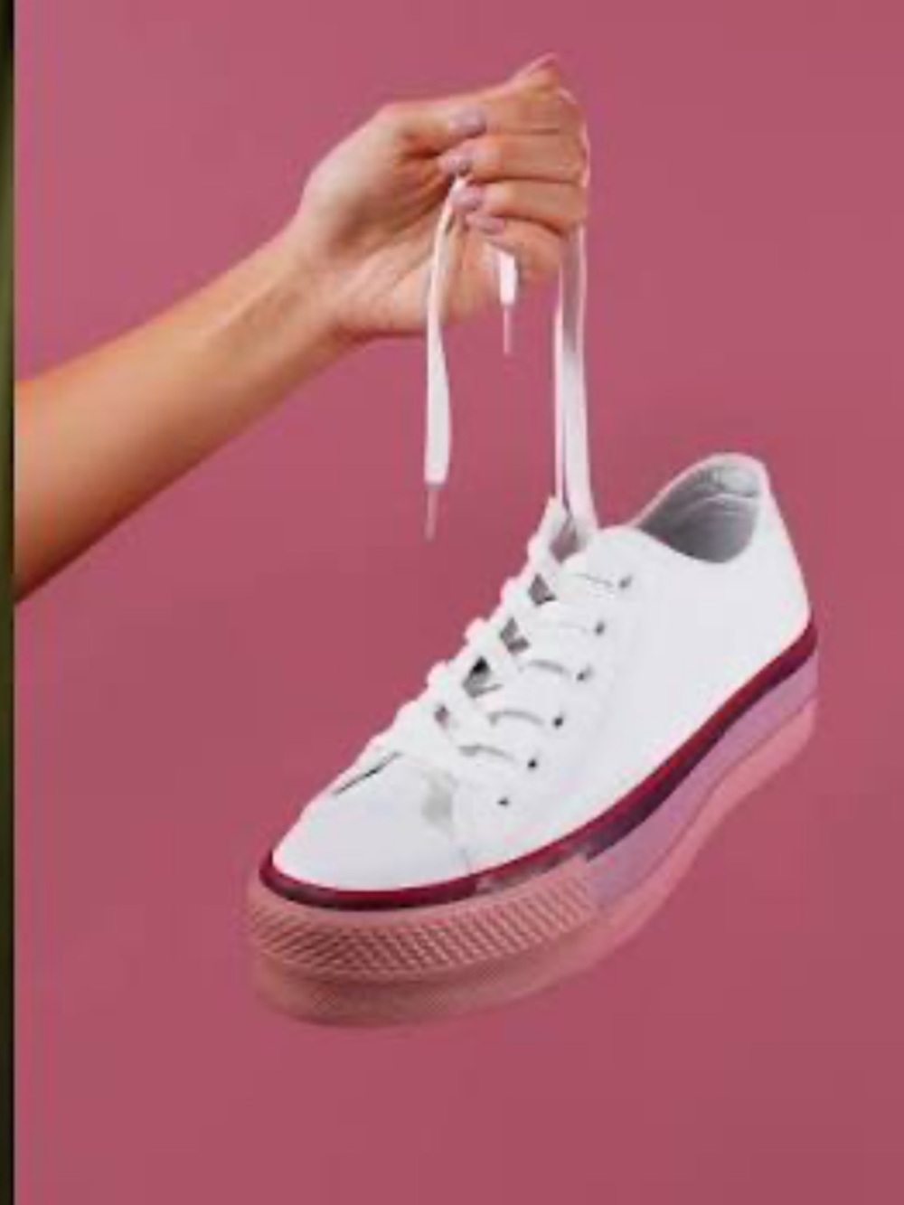 OPI x Converse Chuck Taylor Collab All Star Platform Low 'White Rust Pink'